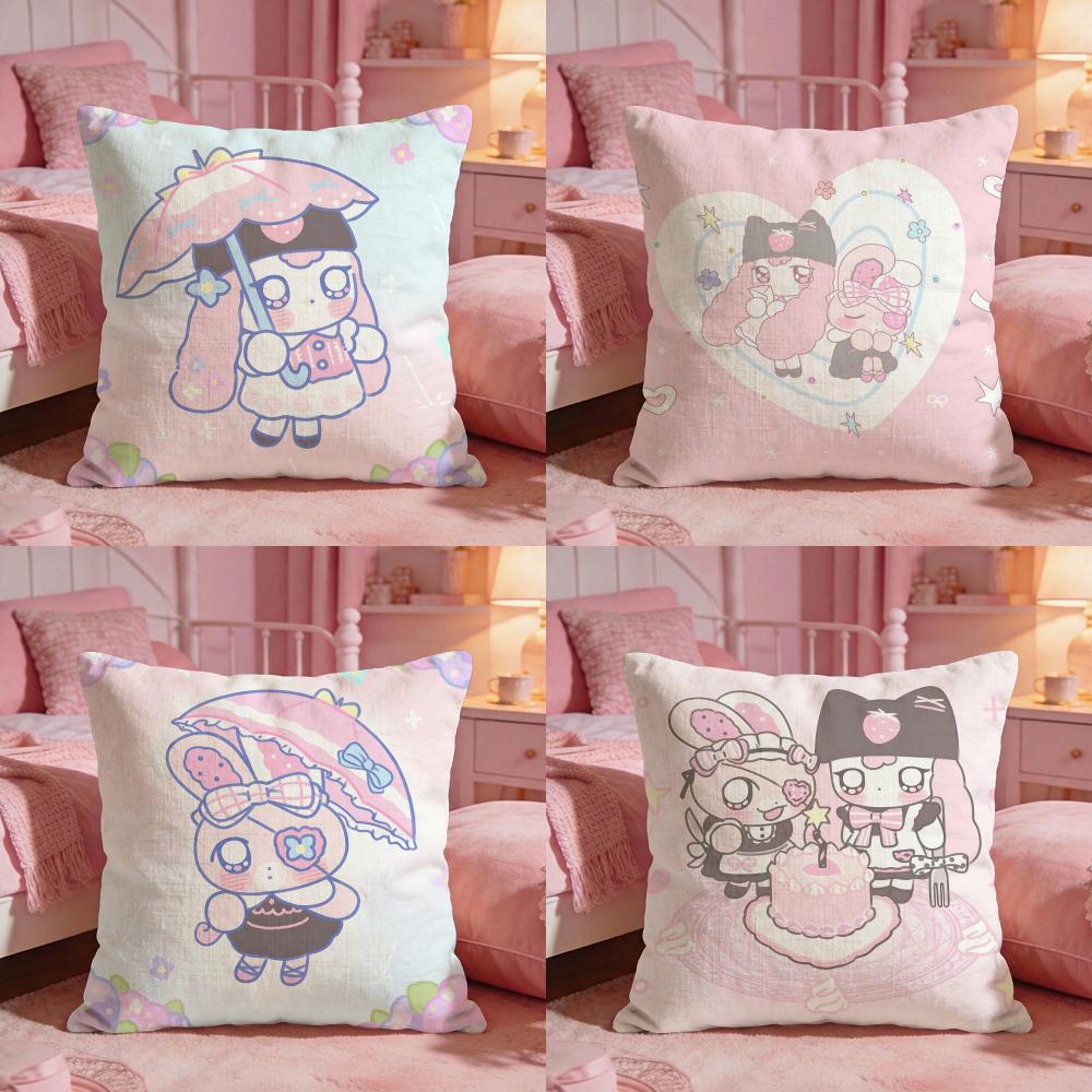Interior Design Illustration - Cute Cow Illustration Cushion Cover Premium