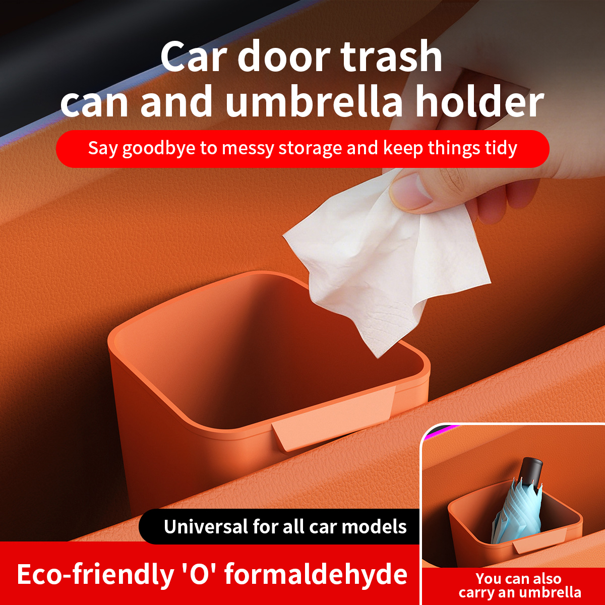 Interior Design Type - Universal Car Door Trash Can Waterproof