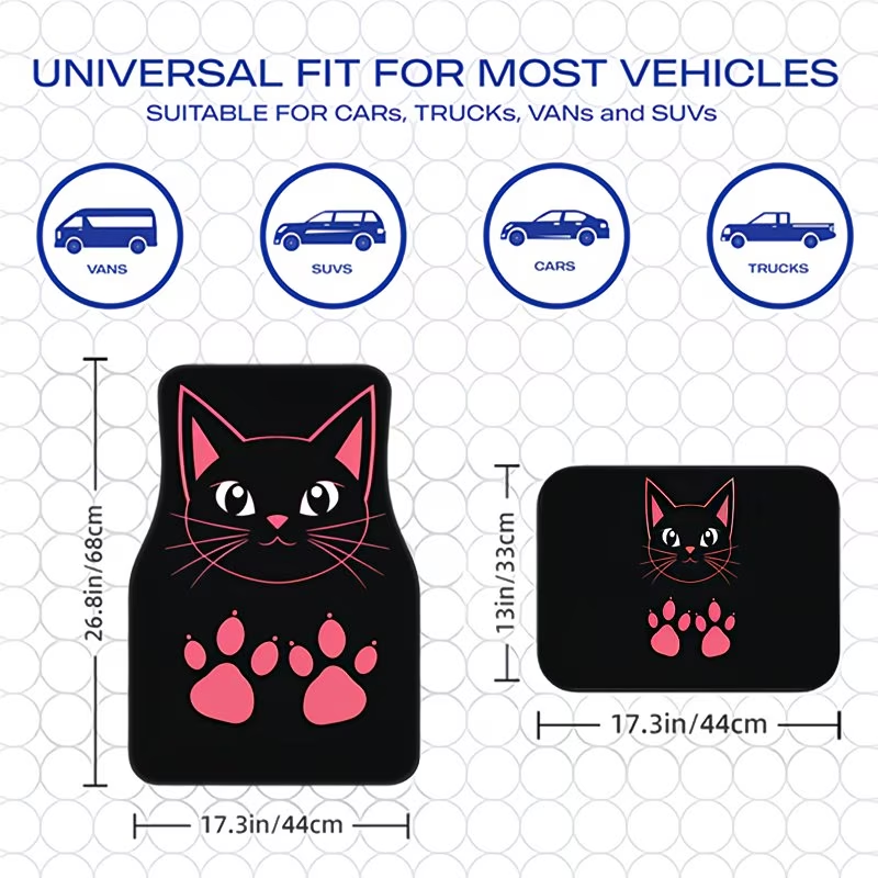 4Pcs Pink and Black Cat Paw Pr - Interior Design Type ulasan dan harga