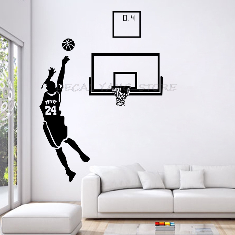 Sports Theme Wall Decals Baske - Interior Design Magazine ulasan dan harga