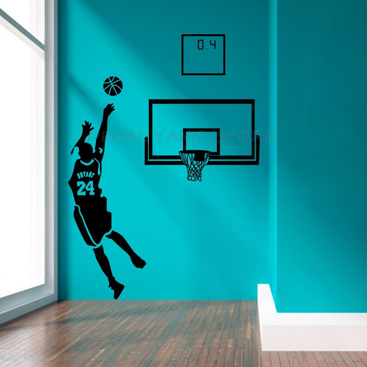 Sports Theme Wall Decals Baske - Interior Design Magazine ulasan dan harga