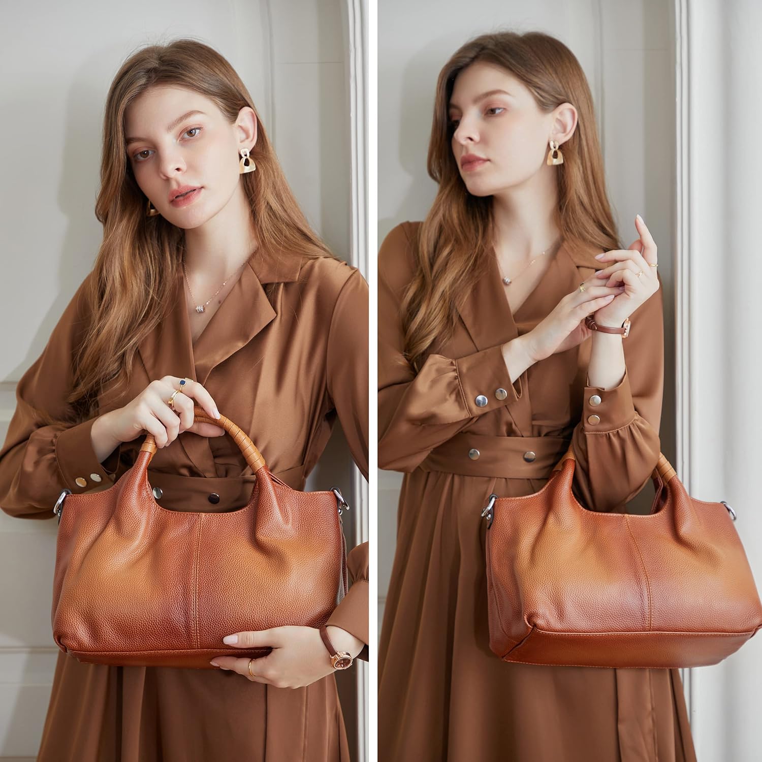 Genuine Leather Shoulder Bags  - Interior Design Quiet Luxury ulasan dan harga