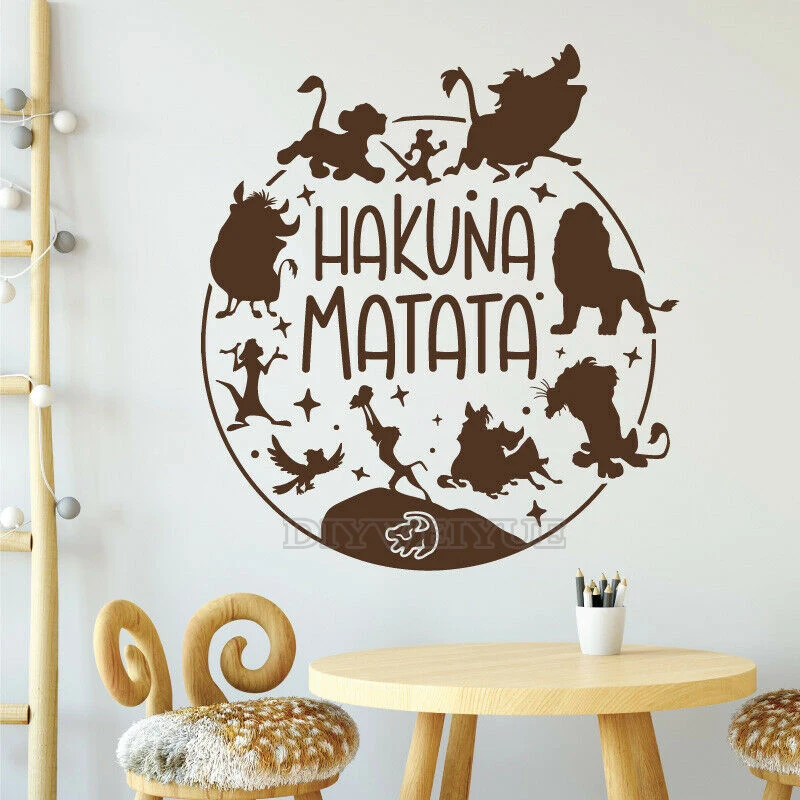 Cartoon Hakuna Matata Wall Sti - Interior Design Magazine ulasan dan harga