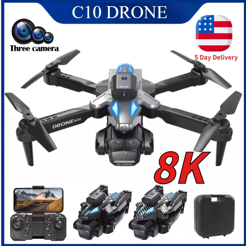 C10 8K HD RC Drone with Triple - Interior Design Game ulasan dan harga