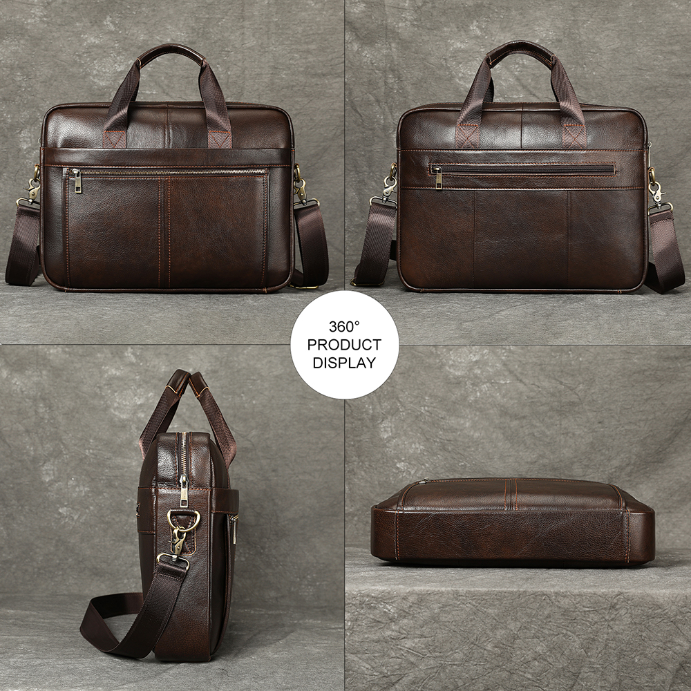 WESTAL 100% Leather Laptop Bag - Interior Design Documentation ulasan dan harga