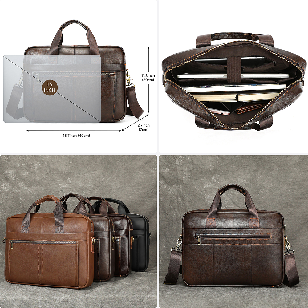 WESTAL 100% Leather Laptop Bag - Interior Design Documentation ulasan dan harga