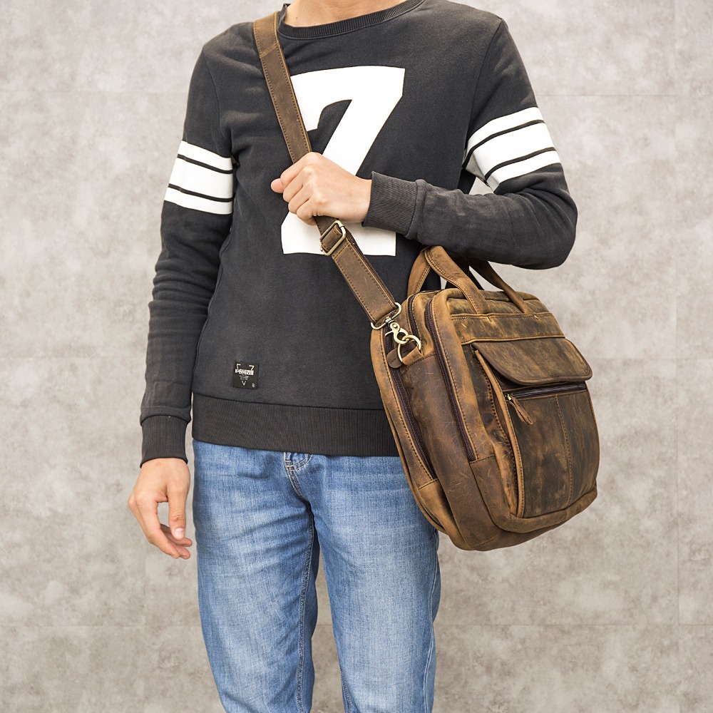 Men Genuine Leather Retro Gray - Interior Design Documentation ulasan dan harga