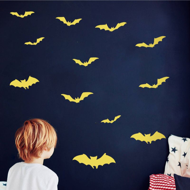 12pcs Bats Vinyl Wall Sticker  - Interior Design Magazine ulasan dan harga