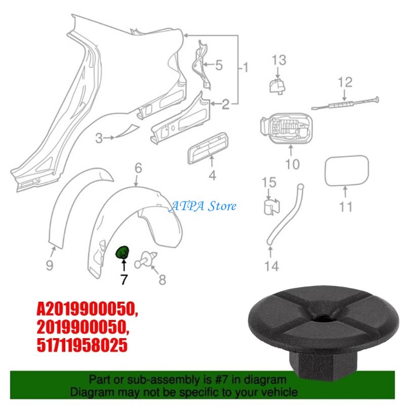 U13C Interior Trim Clips For W - Interior Design Type ulasan dan harga