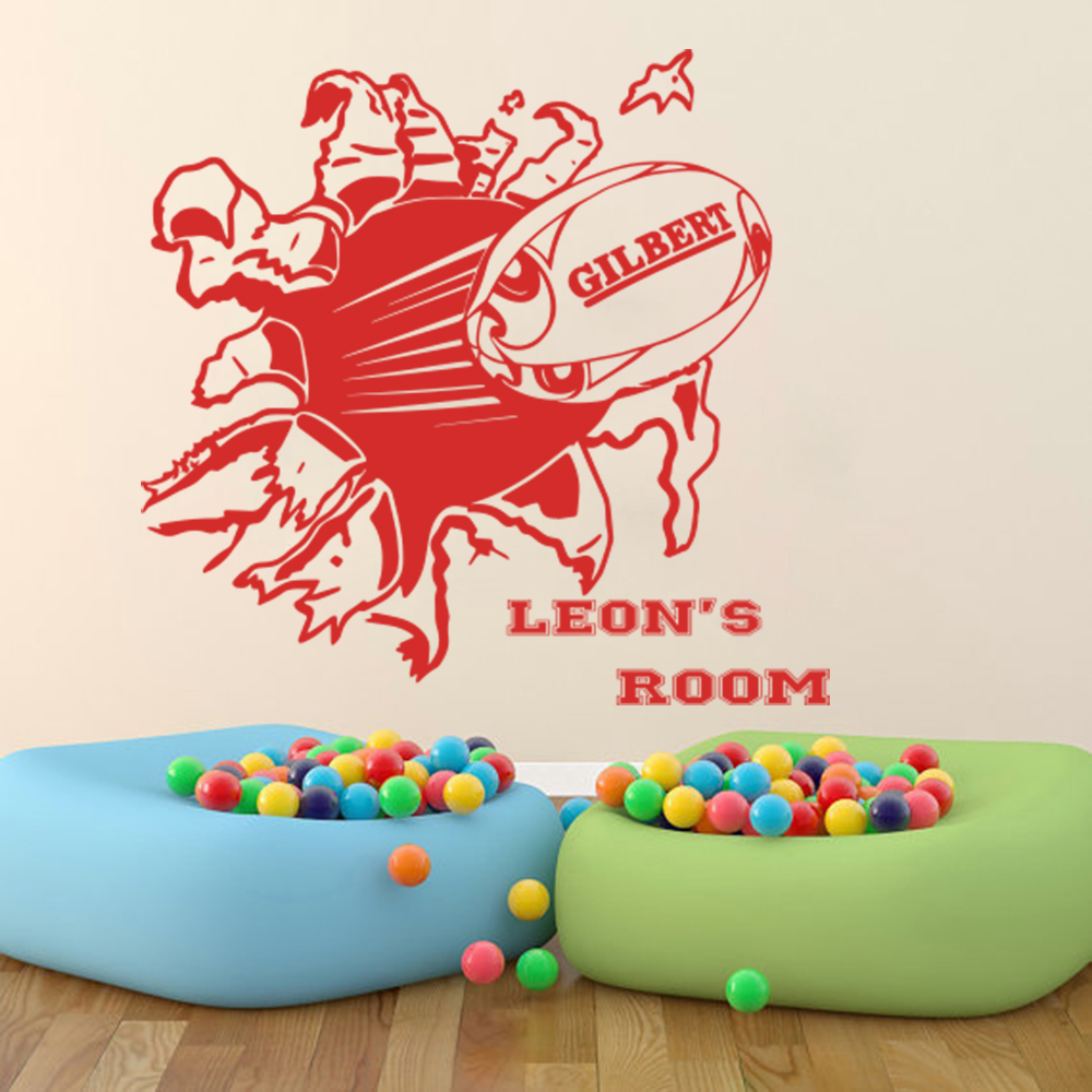 Personalized Name Rugby Wall S - Interior Design Magazine ulasan dan harga