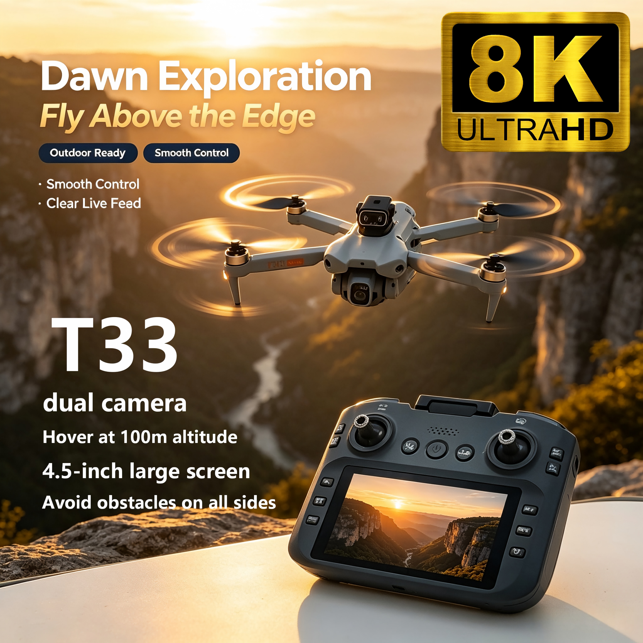 Upgrade T33 Drone Aerial 8K HD - Interior Design Game ulasan dan harga