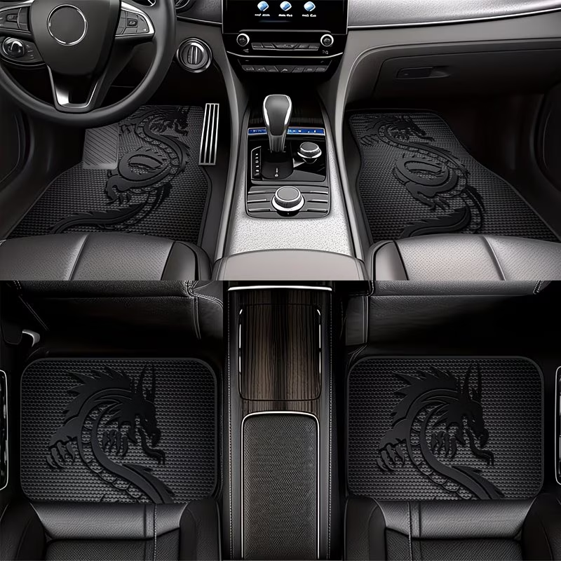 4Pcs Dark Dragon Pattern Car F - Interior Design Type ulasan dan harga