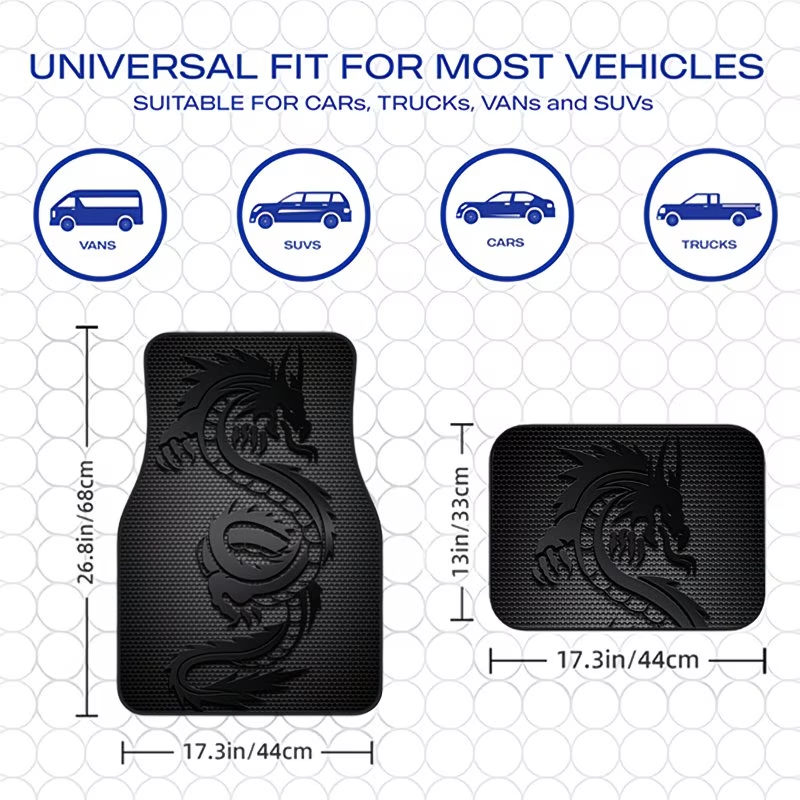 4Pcs Dark Dragon Pattern Car F - Interior Design Type ulasan dan harga