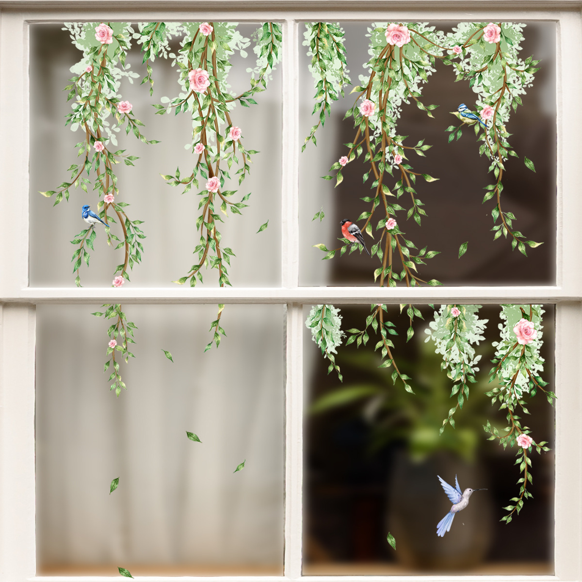 Branches Flowers Birds Glass S - Interior Design Magazine ulasan dan harga