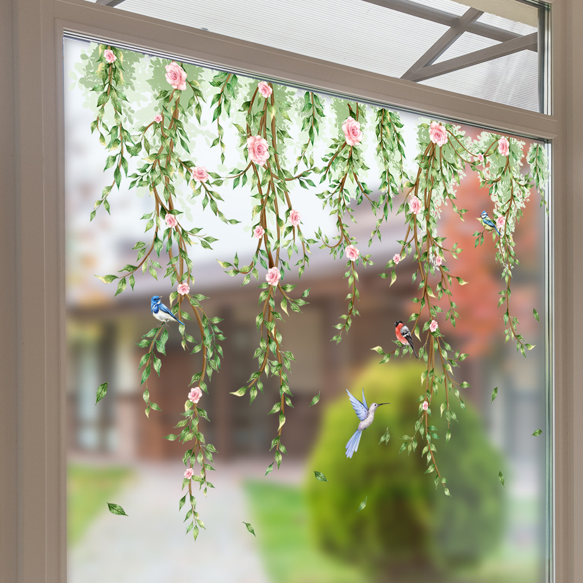 Branches Flowers Birds Glass S - Interior Design Magazine ulasan dan harga