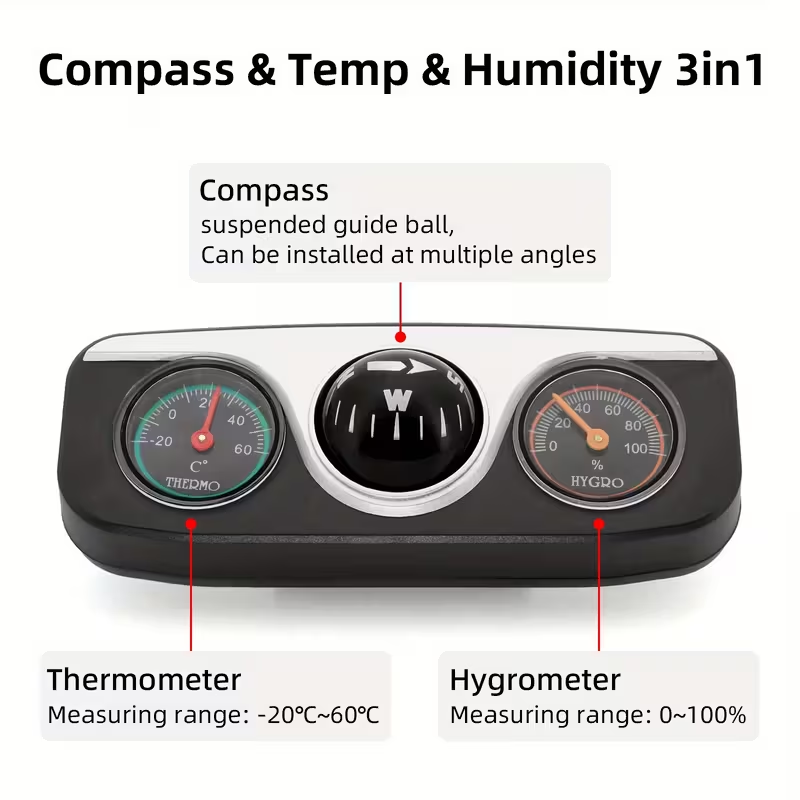 TRALOW 3-in-1 Compass,Thermome - Interior Design Type ulasan dan harga
