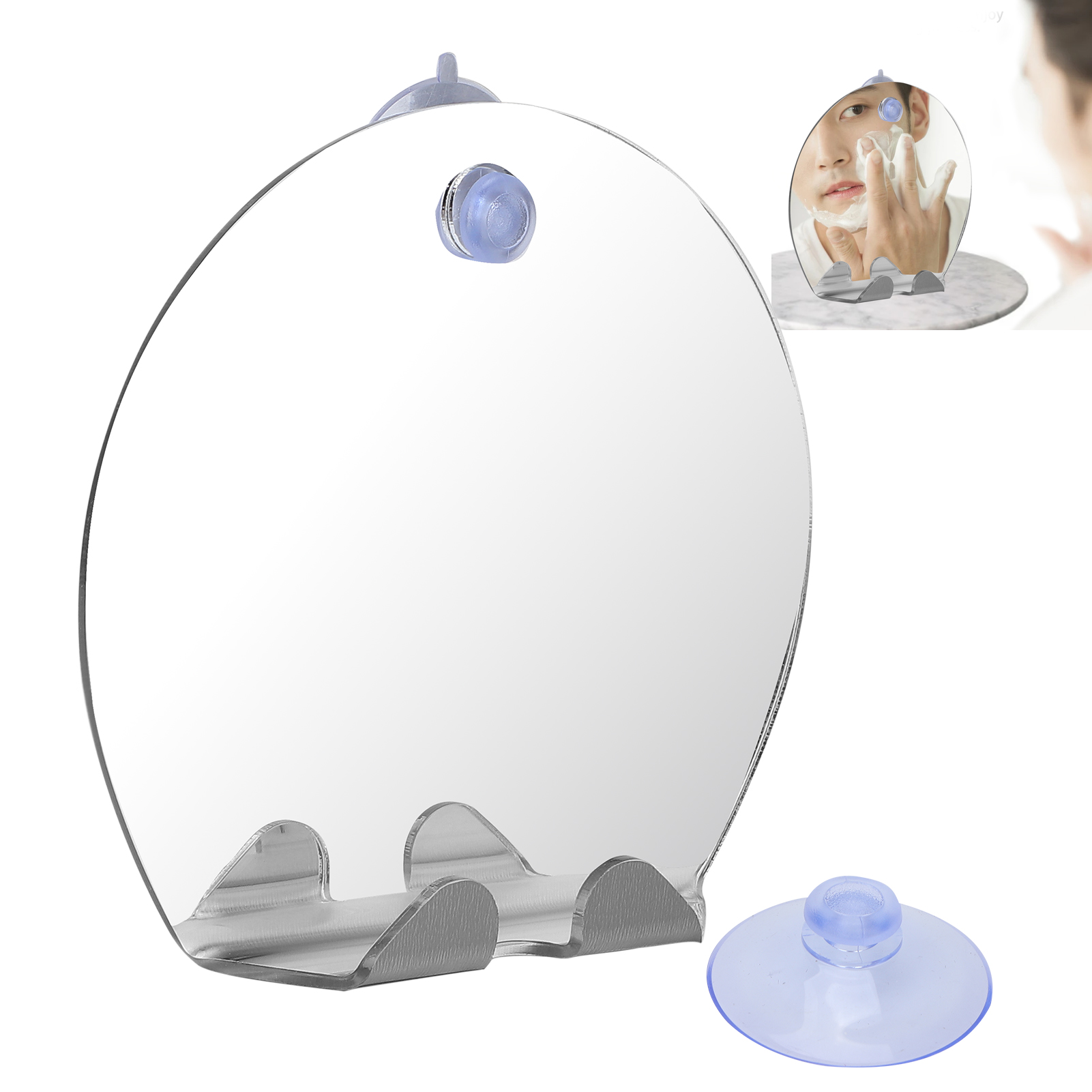 Fogless Bathroom Shaving Mirro - Rattan Mirror Round ulasan dan harga