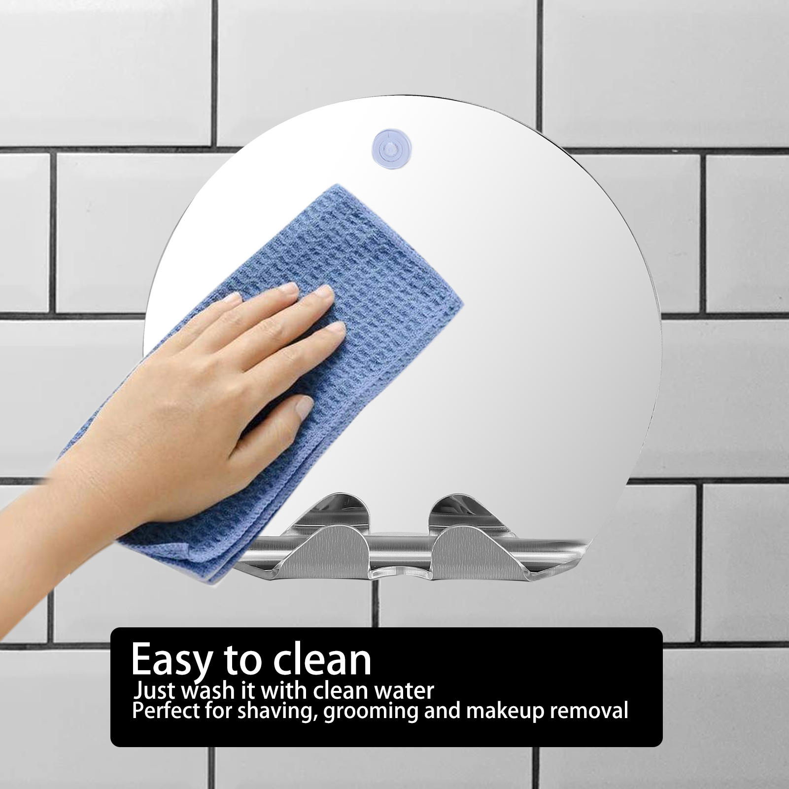 Fogless Bathroom Shaving Mirro - Rattan Mirror Round ulasan dan harga