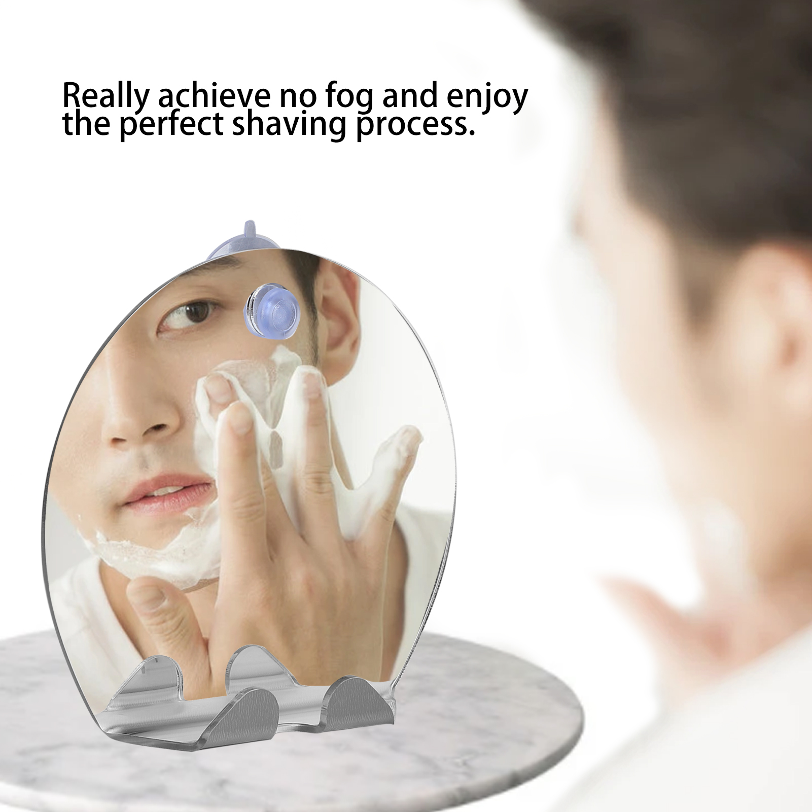 Fogless Bathroom Shaving Mirro - Rattan Mirror Round ulasan dan harga