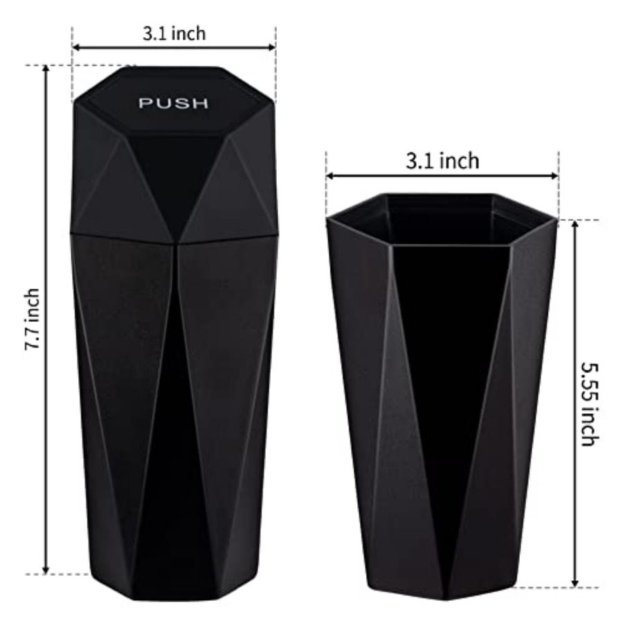 Car Trash Can with Lid, Diamon - Interior Design Type ulasan dan harga